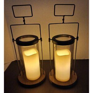 Pair of Candle Holders Old East Main Co. Battery Operated or Votive Tea Light